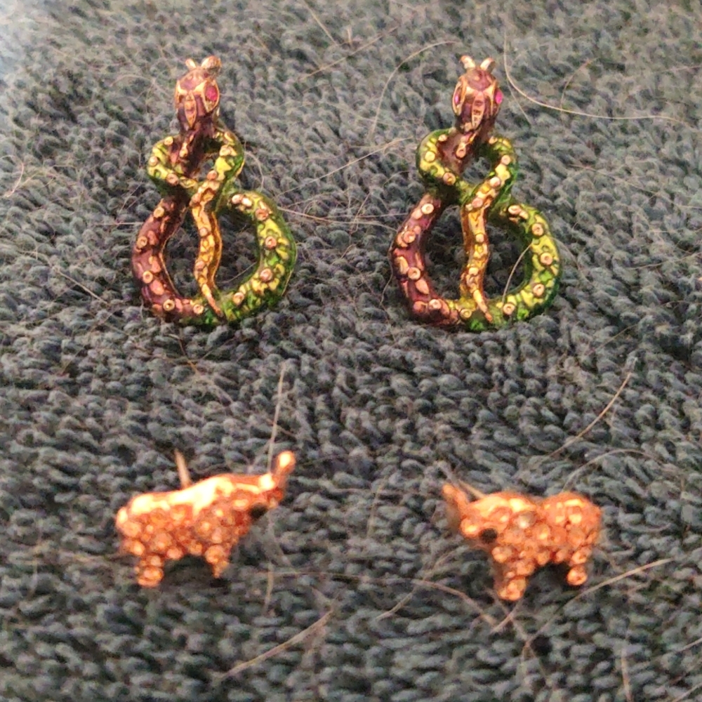 Betsey Johnson TWO Pairs of Earrings
